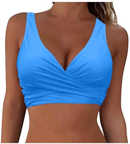 Bikini Oberteil XL Triangel Bikini Oberteil Weiß Schalen Bikini Cup E Bikini Damen Dunkelblau Bikini BH Ohne BüGel Bikini Set Mit BüGel Bikini Damen GrößE 42 Bademode Damen Strandbekleidung Bikini