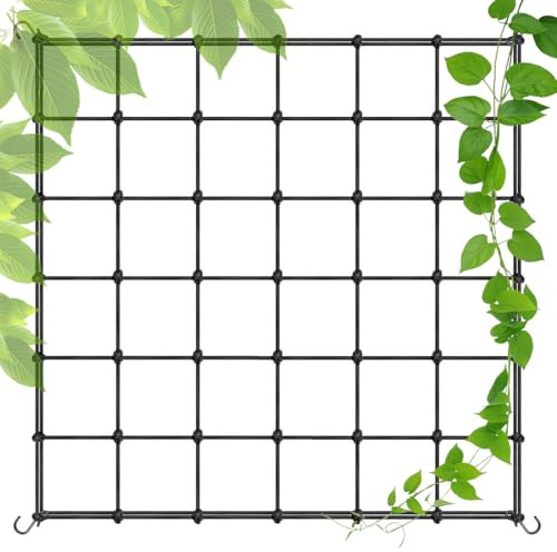 VEOIRXU Red de Enrejado para Plantas Red para, 90 x 90 cm con Ganchos Malla Enrejado para Plantas Trepadoras Malla Elástica para Equipaje para Coche SUV Camión