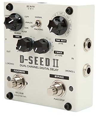Delay-Pedale für E-Gitarre, Gitarren-Delay-Pedal, Multi-Pedal-Effekt, 2 Kanäle, 8 Modi, Digitales Delay-Stereo-Looper-Gitarreneffektpedal für E-Gitarre