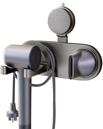 ysister Supporto per Asciugacapelli Senza Foratura,Appendi Phon Bagno,Porta Asciugacapelli da Parete,Supporto per Asciugacapelli Parete Adatto per la Maggior Parte degli Asciugacapelli