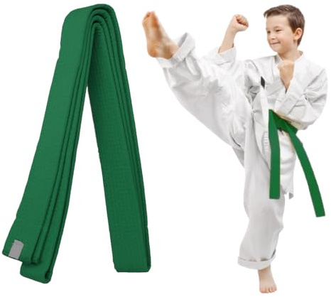 COYUN 1 pcs 220cm Grün Taekwondo-Gürtel, Judo gürtel Judo Karate Gürtel Belt Kampfkunst Karate Judo Taekwondo Belts Professioneller Karate Aikido Belt für Kinder Erwachsene Kampfsportgürtel