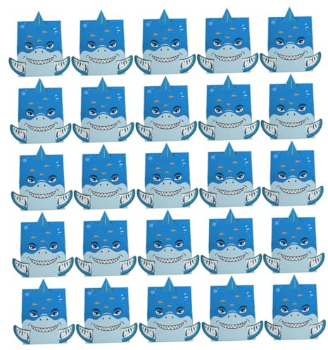 TOYANDONA 25 Stück Haiform Geschenkschachteln aus Papier Kleine Bonbonschachteln für Babypartys Geruchsneutral und Leicht Gastgeschenkboxen für Kinderfeste und Geburtstagsfeiern