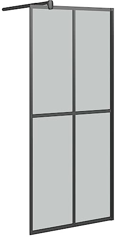 Cervaline Cabina Doccia 90x195 cm Vetro Temperato Scuro,Articoli di ferramenta,Prodotti Idraulici,Ferramenta per la Riparazione di impianti Idraulici,Componenti Doccia,Pareti Doccia,24.28kg - 151885