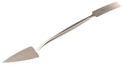 Bon Trowel and Square Tool – 5/8 Forged Steel Blade with Trowel and Square Ends for Detail Work – 8 3/4 Long Hand Tool for Masonry, Stucco, and Decorative Finishing