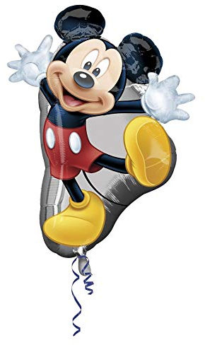 Amscan 2637301 - Globo de aluminio Super Shape Micky, tamaño 55 x 78 cm, globo de helio, cumpleaños, decoración