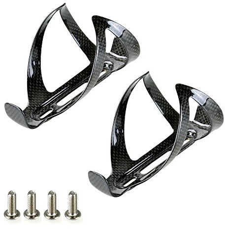 Pergear 2 Pezzi Portaborraccia in Fibra di Carbonio Per Bici da Strada, Biciclette da Ciclismo, Mountain Bike (MTB), Leggero 23 g per Borraccia con Diametro di 72 mm