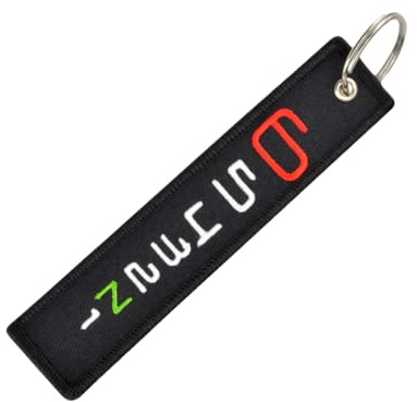 LLAVEROSMOTOR.ES Porte-clés en Tissu pour Moto et Voiture - Cadeau pour Hommes - Noir, Taille Unique