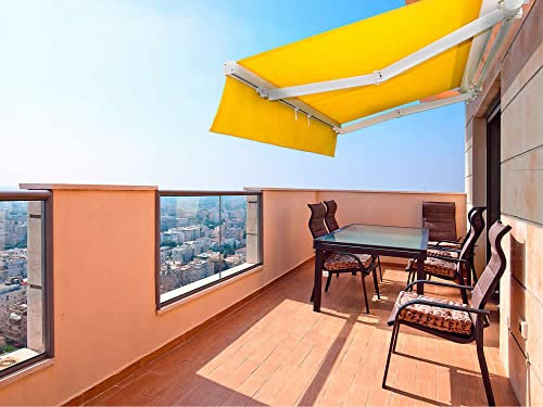 Tenda da sole a Braccia Con Cassonetto Tessuto Tempotest (L400xSP250, Bianco)