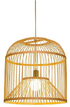 MODEBHD Kreative japanische Pendelleuchte, Vogelkäfig, Bambus-Kunst, Hängelampe, Bambus-Kronleuchter, Restaurant, Teehaus, Laterne, Korblampen, Leuchten, Bauernhaus-Pendelleuchte, Heimbeleuchtung, Dek
