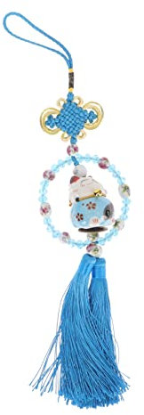 SOESFOUFU Katzenliebhaber Glückskatze Rückspiegel Japanischer Maneki Neko Mit Wassertropfen-Design Stylisches Auto-Accessoire Für Zuhause Büro Und Mehr