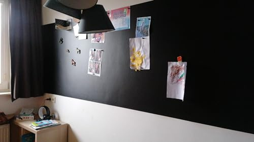 Tafelfolie Selbstklebend Schwarz | Kreidefolie Magnetfolie | Selbstklebende Tafelfolie Schwarz Matt als Tafel für Wand oder DIY Kreidetafel beschreibbar, abwischbar, magnetisch | (60x150cm)