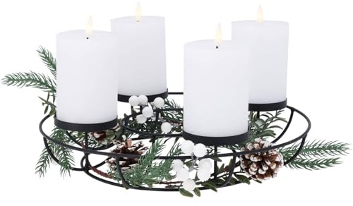 Home & Styling Adventskranz mit LED-Kerzen, Ø 33 cm