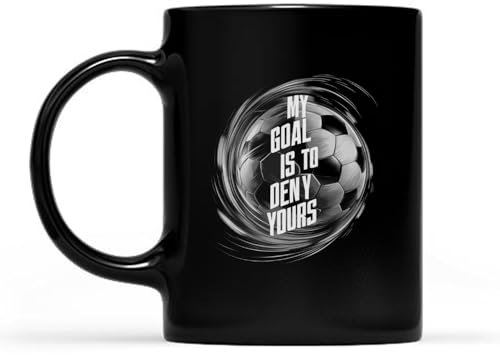 Tazas De Café 330Ml, Portero De Fútbol Gracioso Mi Objetivo Es Negar El Tuyo Fútbol Divertido Taza Cerámica Maravillosa Taza De Desayuno Para Café Y Té Oficina Abuela
