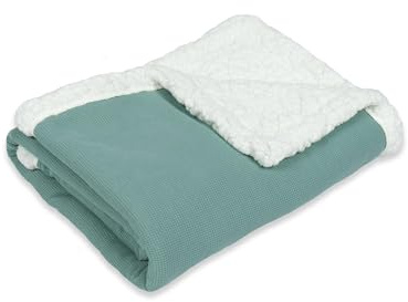 ULLENBOOM Babydecke für den Winter 70x100 cm - flauschiger Teddy Fleece | 100% OEKO-TEX zertifiziert, Oberseite: 100% Baumwolle, Made in EU, Kuschelig-weich, Schadstoffgeprüft und Waschbar