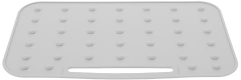 GLEAVI Silicone Iron Rest Pad Heat Resistant Non-Slip Small Mat for Home Ironing Board with Wall Hole, Grey Silicone Insulation Pad for Sewing and Laundry Use