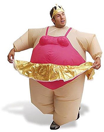 Inflatable Ballerina Fat Suit Fancy Dress Costume Suit Outfit