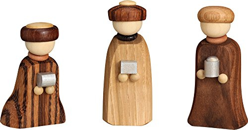 Miniatur Figuren Heilige 3 Könige 3-teilig Größe ca. 7 cm Erzgebirgskunst, Weihnachtsdeko, Weihnachten, Holzmann, Holzfigur