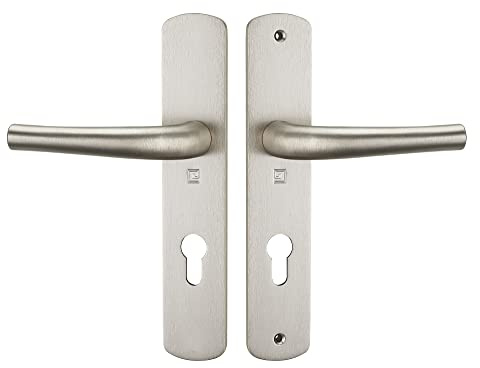 Ensemble sur plaque SALOME HOME entraxe 195mm clé I inox - HERACLES - B-SALOME-04
