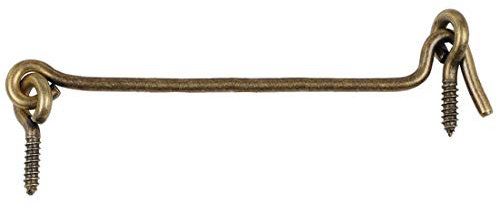 7,5 cm Kabinenhaken, Riegel, Sichtschutzhaken, Tür mit Schrauben, Schlossbeschichtung, Finish for Tor, Fensterladen, Schiebetür, Scheunentor, Goldton (Farbe: Goldton) (Farbe: Gold ( Color : Bronze Ton