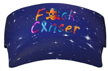 Visier Scheiß Auf Prostatakrebs Tenniskappe Uv-Schutz Sun Visor Hüte Mit Sonnenvisier Sommerkappe Für Wandern Angeln Strand