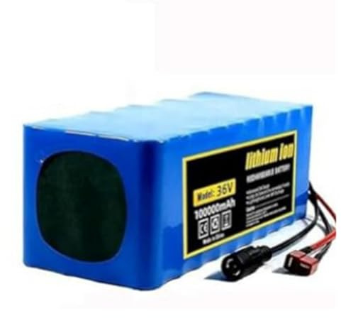36V 100Ah Batería De Litio Recargable para Bicicleta Eléctrica con Protección BMS Incorporada 10S4P Baterías para Patinetes Plegables Ideal para Motores 200 A 600W XT90