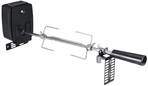 GDSKR Juego de brochetas eléctricas para barbacoa de acero inoxidable, pincho para barbacoa con motor, ángulo giratorio de 360°, soporte ajustable, para pincho giratorio, parrilla esférica, barbacoas