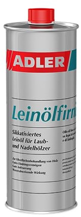 ADLER Leinölfirnis- Leinöl für Holz, Holzöl, biologischer Holzschutz- 5 Liter, farblos