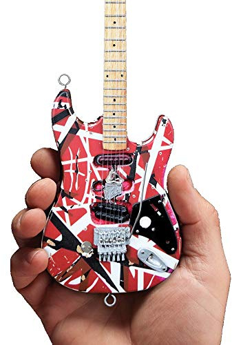 Eddie Van Halen Frankenstein Red & White Mini Guitar Replica Collectible