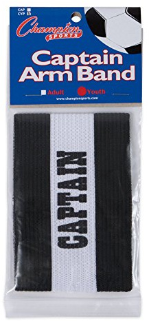 Champion Sports unisex teen Youth Size Captain Armband, Black, Medium US