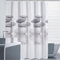 Duschvorhang 180x200 Textil Grau Pebble Schimmelresistenter und Wasserabweisend Shower Curtain mit 12 Duschvorhangringen (180 * 200cm)