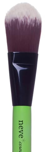 Neve Cosmetics pennello a setole piatte per fondotinta e correttori in crema o in gel | Lime Foundation