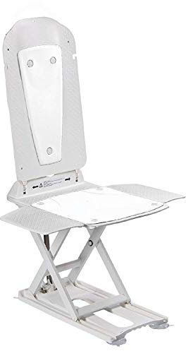 Kanjo Eco Lightweight Reclining Bathlift with White Covers – 140kg Weight Limit – Bath Chair for Elderly or Disabled – Easy Clean Mobility Bathroom Aid – 4-Year Warranty Included