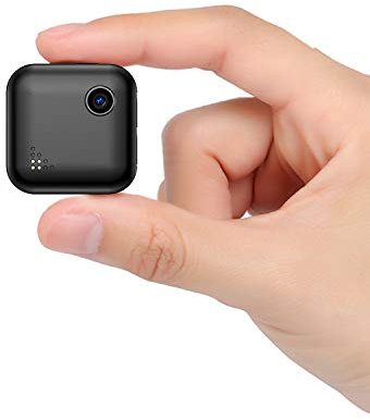 QZT - Mini telecamera di sorveglianza WiFi, con manuale utente in 3 lingue (EN/DE/FR) – Telecamera IP wireless, con visione notturna HD, mini telecamera di sicurezza per interni ed esterni