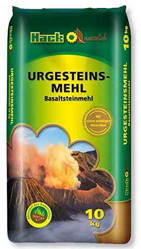 HACK Urgesteinsmehl Basalt 10 kg Bodenverbesserer Bodenhilfsstoff Wasserpeicher