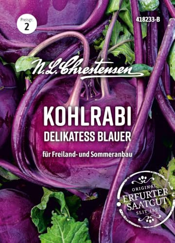 Kohlrabi, Delikatess blauer mittel N.L.Chrestensen Samen 418233-B