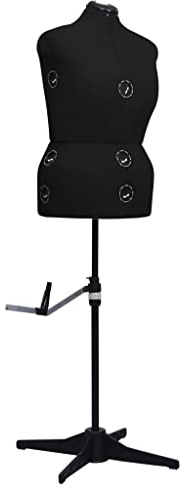 vidaXL Justerbar provdocka dam svart L stl 44-50
