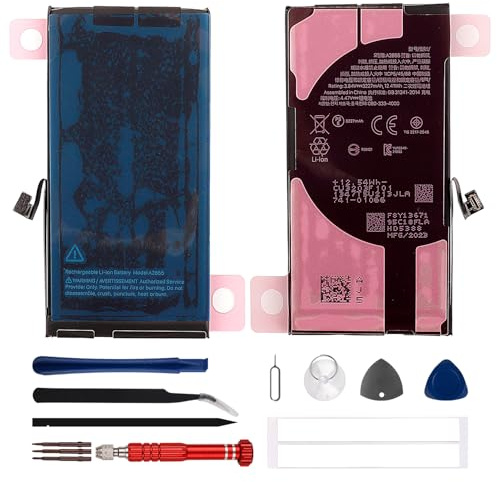Duotipa 3227mAh Nouvelle batterie de rechange A2655 compatible avec la batterie i-Phone Series 13 avec kit de réparation