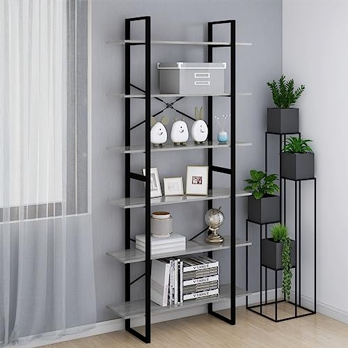 LLEZKBR Étagères, bibliothèques et étagères debout - Armoire haute en bois Sonoma gris 100 x 30 x 210 cm