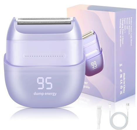 Rasierer Damen, Elektrischer Rasierer Damen, Gesichtshaarentferner für Frauen, Rasierer damen Intimbereich & Trimmer Damen, Nass & Trocken, Frauen Bikini Trimmer Ladyshaver für Achseln, Beine, Knie