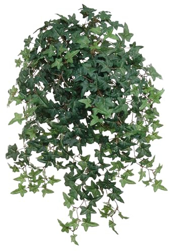Larksilk Cascading English Ivy - Artificial Ivy Vine for Hanging Basket Decor, Window Boxes, Indoor Decoration, Outdoor Planter - 27 Faux Plant with 450 Green Leaves