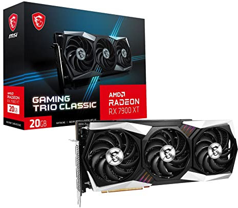 MSI Gaming Radeon RX 7900 XT Gaming Trio Classic 20G 320-Bit HDMI/DP Torx Fan 4 AMD RDNA 3 Grafikkarte (RX 7900 XT Gaming Trio Classic 20G)