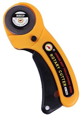 Cortador giratorio afilado con mango ergonómico para tela, cuero, manualidades, costura, acolchado, tela