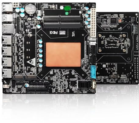ROUAFWIT NAS Motherboard Core i5 1135G7, 6 x SATA3.0, 2 x M.2 NVMe, 2 x DDR4, 17x17 Mini-TX NAS Board, PCI-Ex4 slot, 4 x I226v 2.5 GbE, Micro Appliance NAS Board, 16GB RAM 128GB SSD