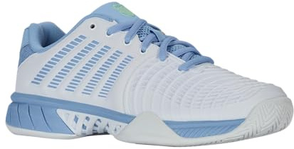K-Swiss Damen Express Light 3 Tennis Shoe, White/Dutch Canal/Green, 41 EU