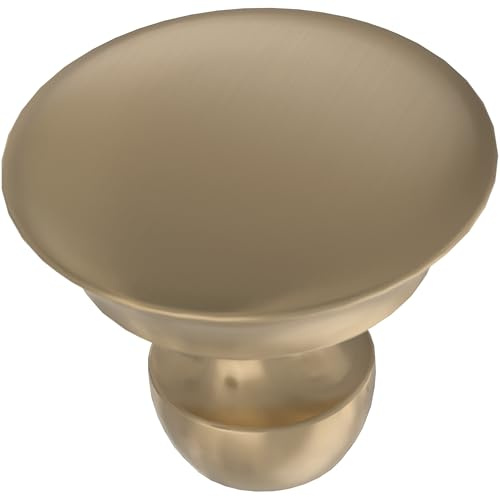 Franklin Brass Medici (10-pack) skåpknoppar champagne brons noppar för byrå/kök/garderobsdörr/möbler | 1-3/16 tum låddrag/handtag P42957C-CZ-B
