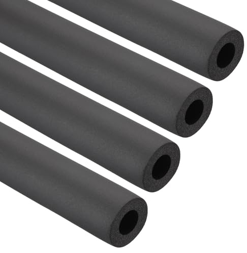 PATIKIL 4 Stück 1.8m Rohrisolierung Schaumstoff, Ø 16mm, Stärke 9mm, Rohrisolierung, Isolierung Heizungsrohre, für Heizung Heizungsrohr Griff Außenklimaanlagen, Schwarz
