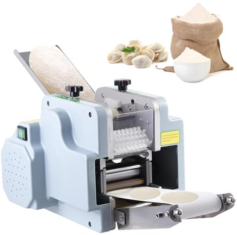 SAIYERUS Macchina Automatica per Pasta per Ravioli, Elettrodomestico Multifunzione per Pelle degli Ravioli/Wonton, Macchina Professionale per Impasto con 1 Stampo, 50-60 Pezzi/Min,Round Mold-90MM