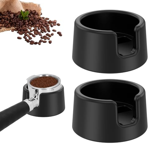 2Pcs Coffee Tamper Stand for ES601,Ninja Luxe Cafe Portafilter Stand and Tamping Station Espresso Machine Slip Silicone Portafilter Holder Improves Tamping Stability Cafe Machine Accessories