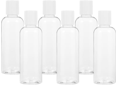 SECFOU Bouteilles de Voyage Design Anti-fuite Résistantes à Déformation Ensemble de 6 en Plastique 100ml pour Shampooing et Après-shampooing en Déplacement