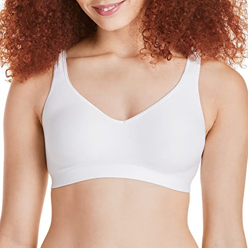 Hanes womens Smoothtec Comfortflex Fit Wirefree Mhg796 bras, White, Large US